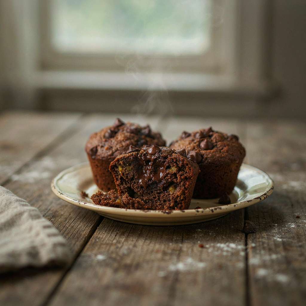 Sweet Banana Teff Muffins