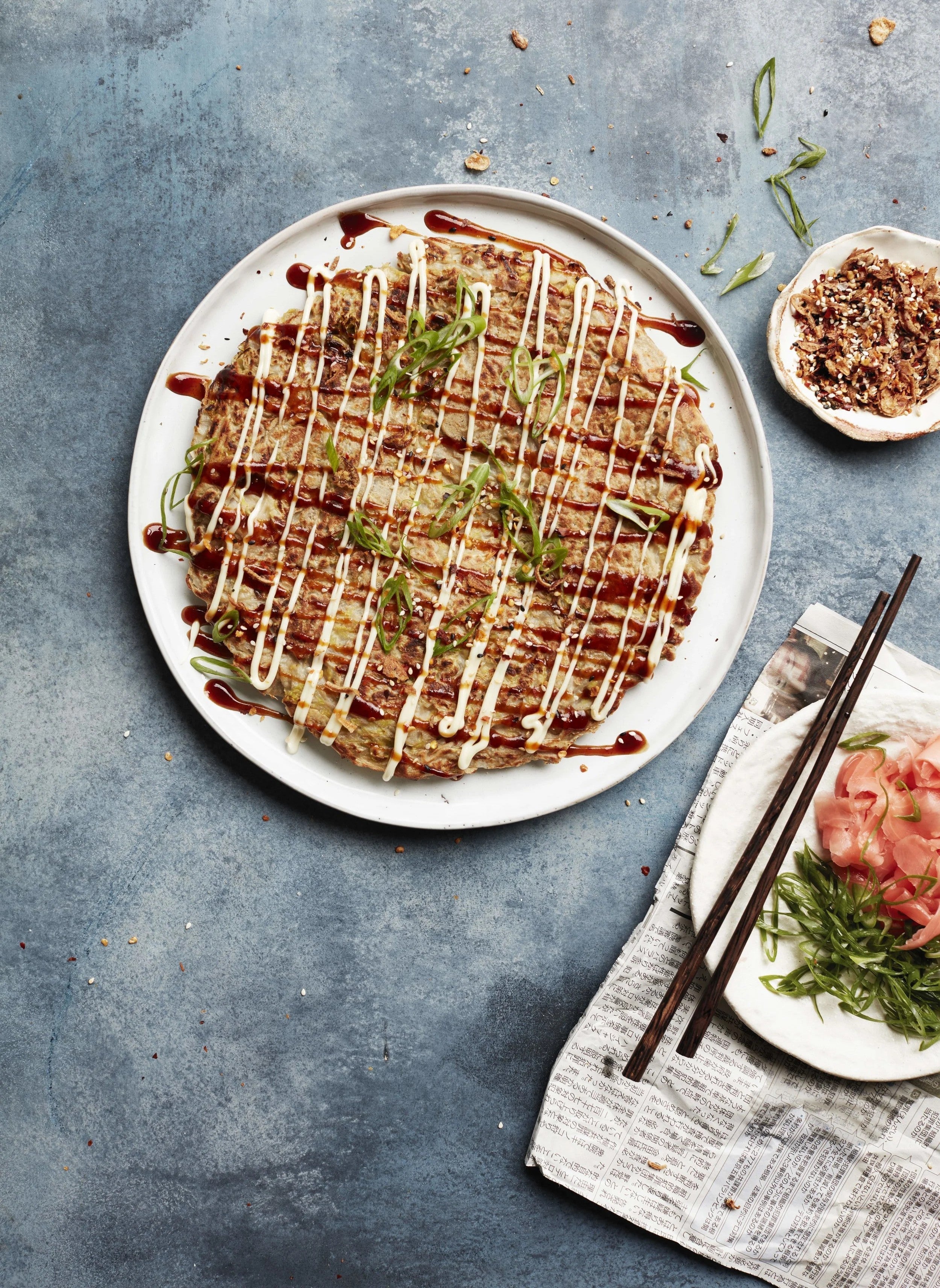 Japanese vegetable Teff pancake - Okonomiyaki
